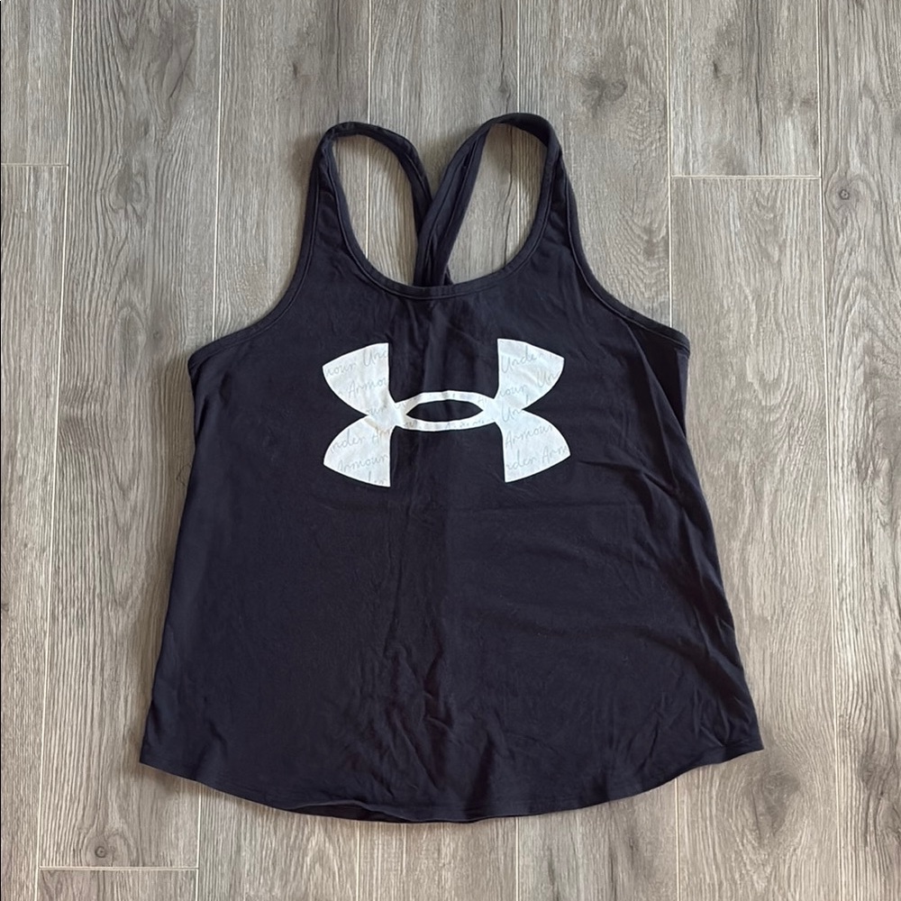 Under Armour Black Graphic Tank Top Relaxed Fit